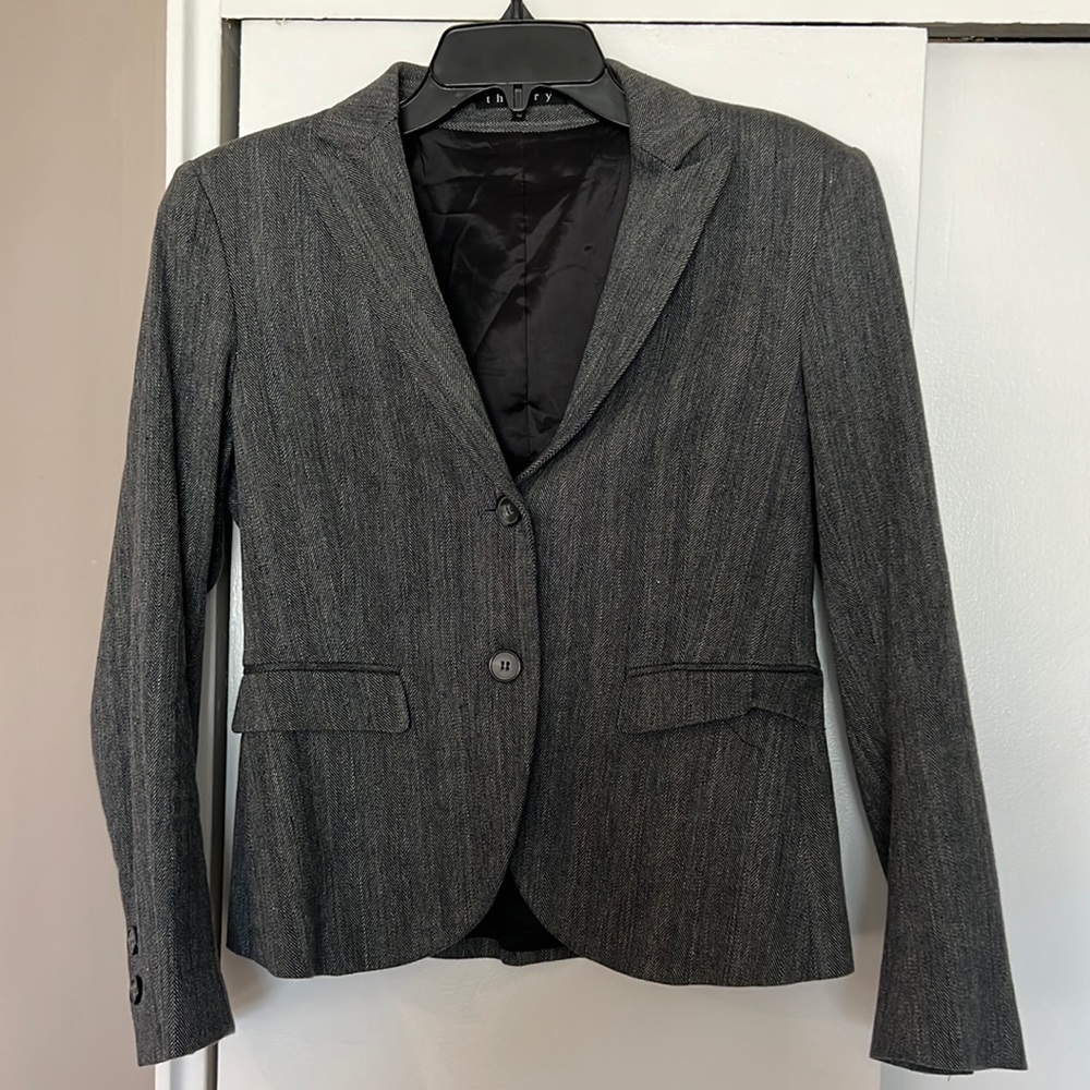 Theory Blazer size 10 Gray